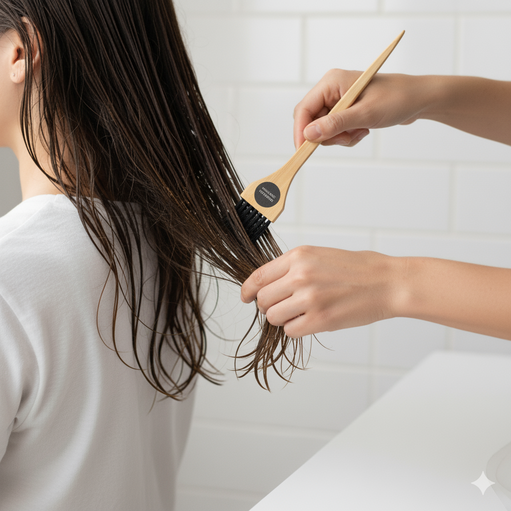 Application du Hair Mask